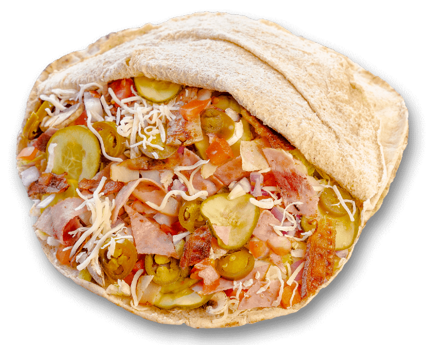 Jalapeno club pita sandwich